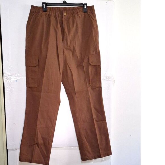 Haband Casual Joe Men's Pants Cargo Style Elastic Waist Workwear Size 36M NWOT - Picture 1 of 10